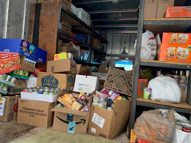 box truck filled with food